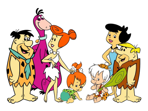 A série acompanha o cotidiano da família Flintstone. Imagem: Wikipédia