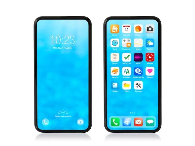 Tela inicial de smartphone exibindo vários aplicativos instalados